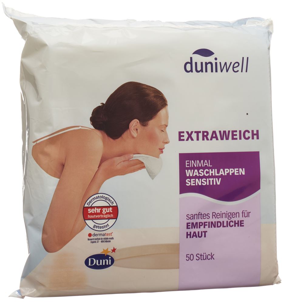 DUNIWELL Einmal Waschlappen sensitiv 50 Stk
