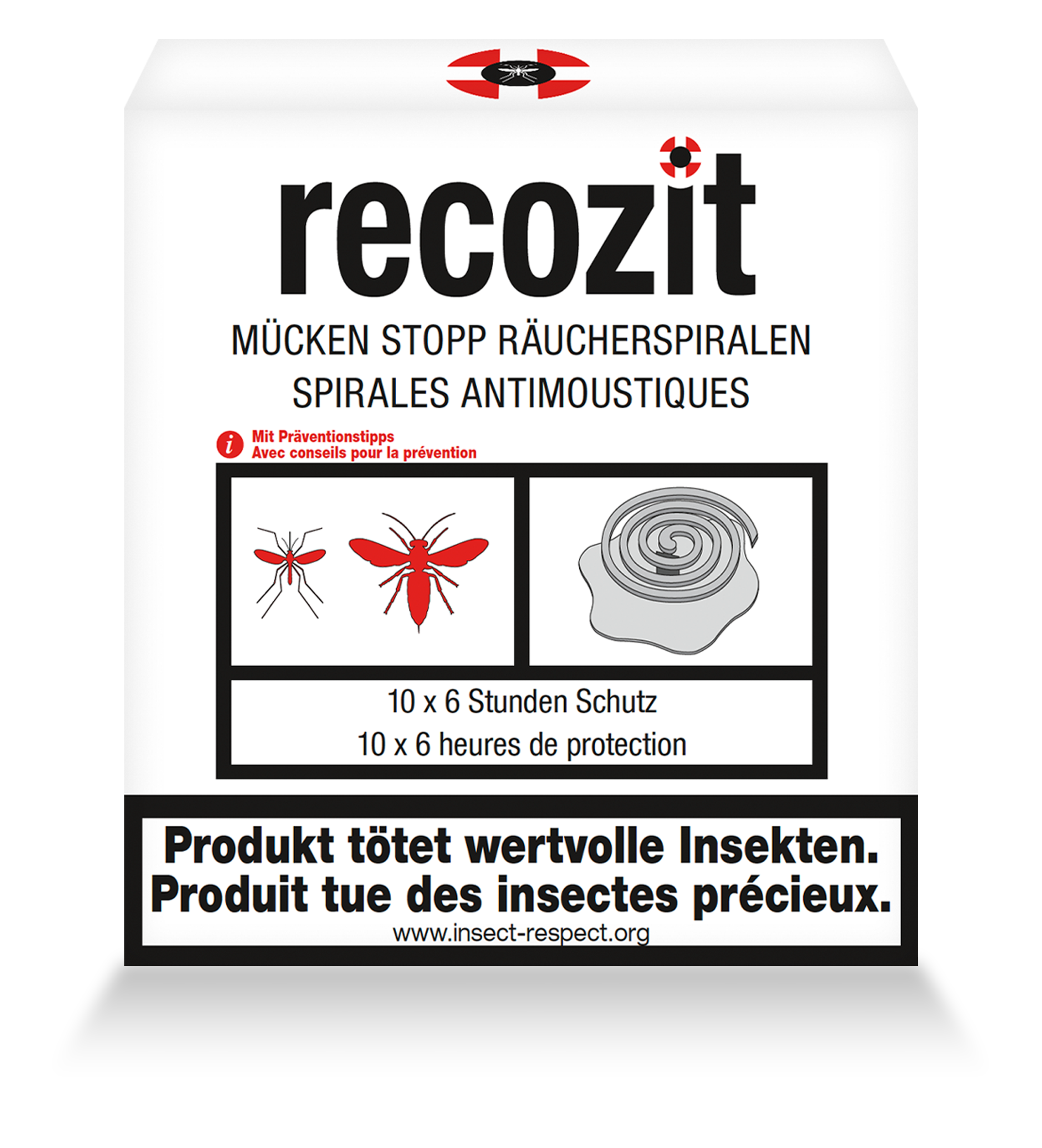 RECOZIT Mücken Stopp Räucherspirale 5 x 2 Stk