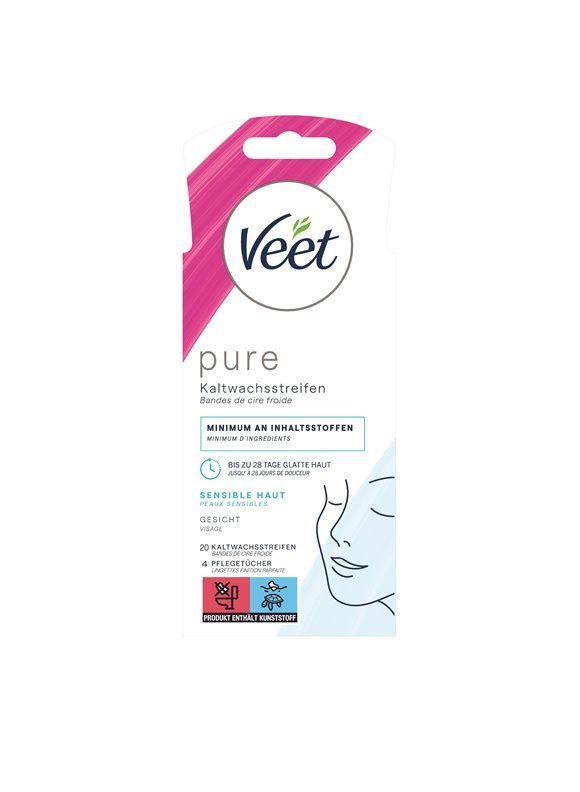 VEET Kaltwachsstreif Gesicht sens Haut 20 Stk