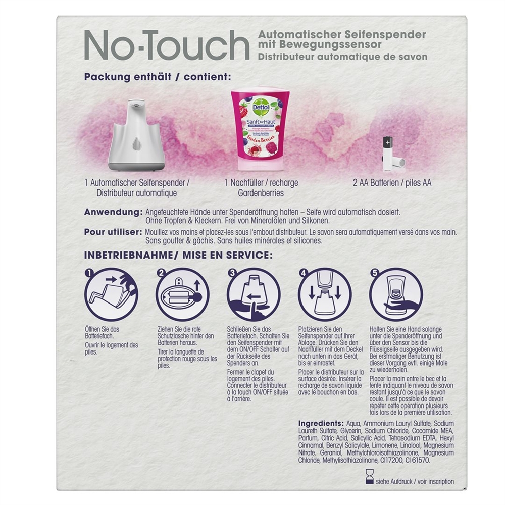 DETTOL No-Touch Starter Set wei Gardenberr 250 ml
