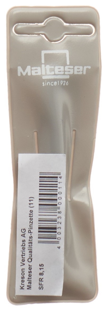 MALTESER Pinzette Nickel schräg 8cm No 11