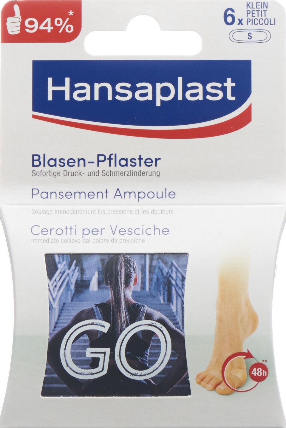 HANSAPLAST Footcare Blasen Pflaster Zehe 6 Stk