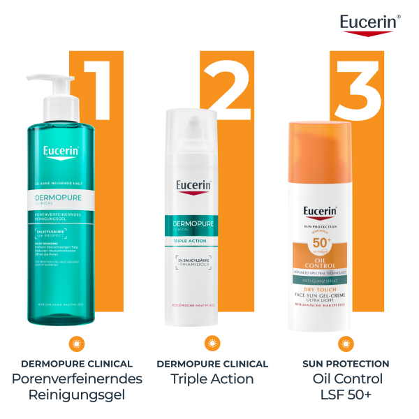 EUCERIN SUN Face Oil Cont Gel-Cr LSF50+ Disp 50 ml