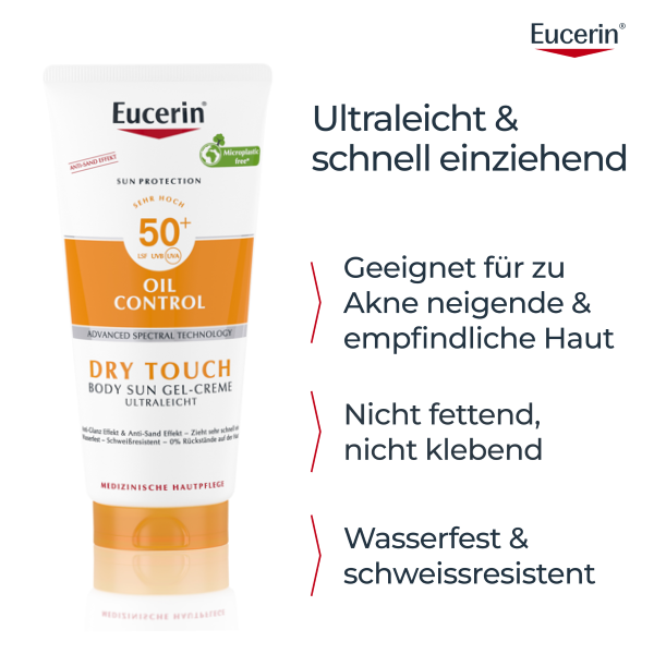 EUCERIN SUN Body Oil Cont Gel-Cr LSF50+ Tb 200 ml
