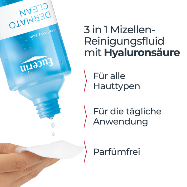 EUCERIN DermatoCLEAN Mizellen Wasser 3-in-1 200 ml