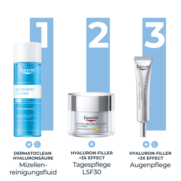 EUCERIN DermatoCLEAN Mizellen Wasser 3-in-1 200 ml