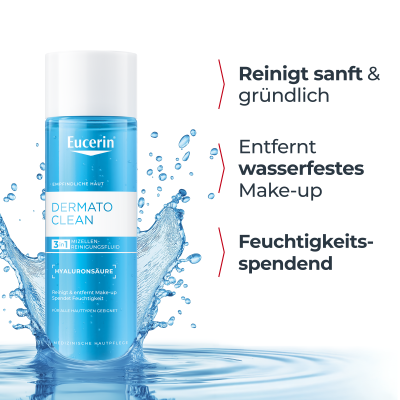 EUCERIN DermatoCLEAN Mizellen Wasser 3-in-1 400 ml