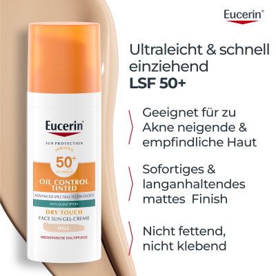 EUCERIN SUN Fa Oil Con Gel-Cr he LSF50+ Disp 50 ml
