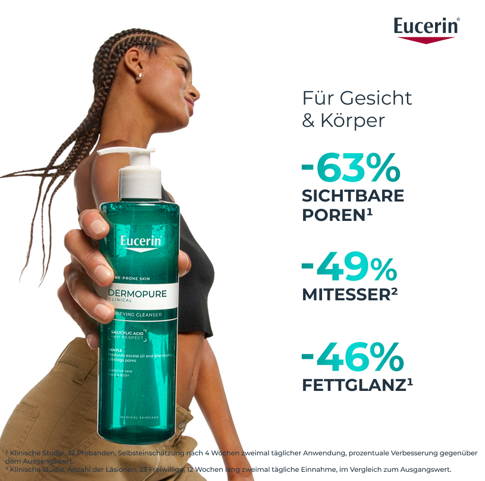 EUCERIN Dermopure Clin Reinigungsgel por 400 ml