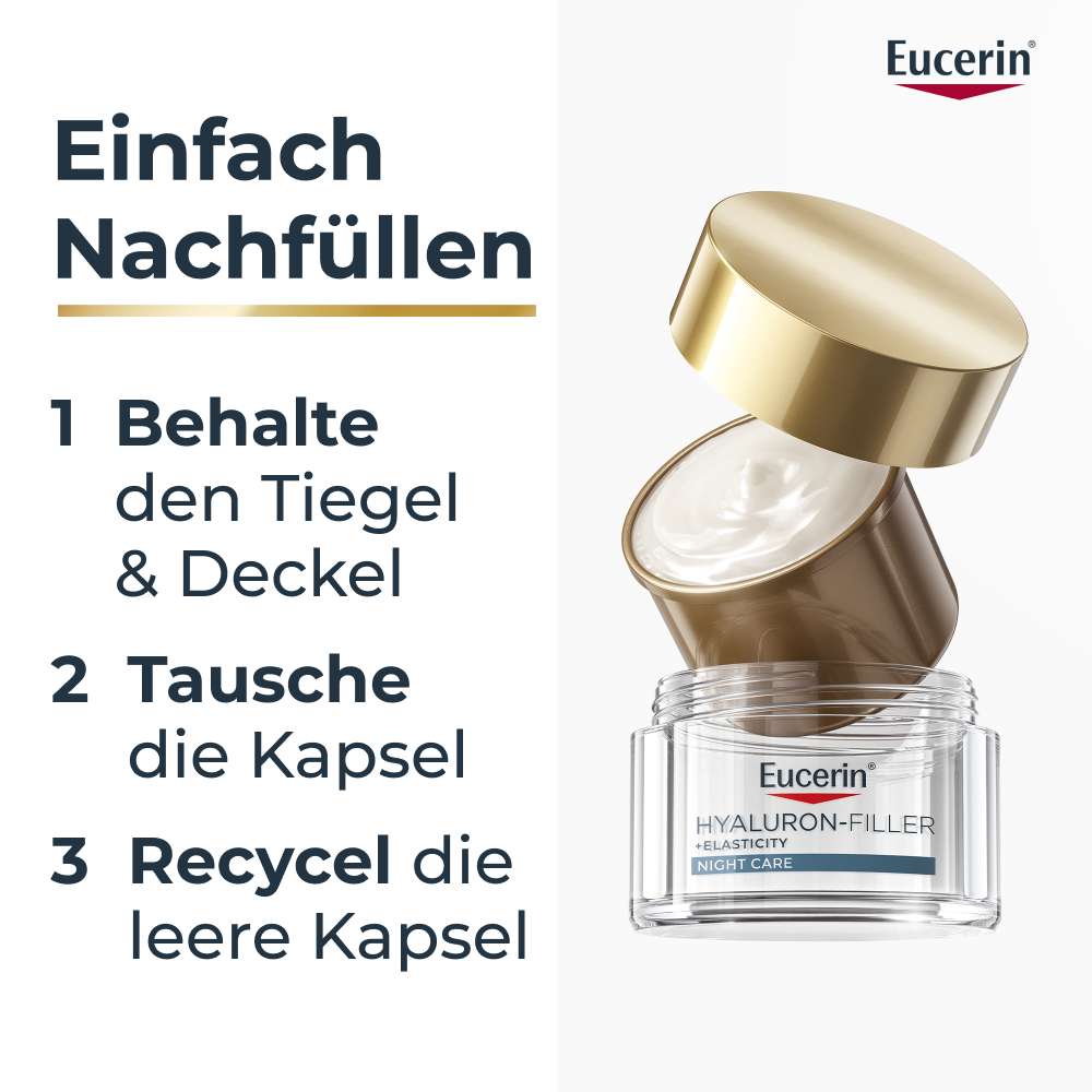 EUCERIN HYALURON-FILL+ELAS Nacht Refill 50 ml