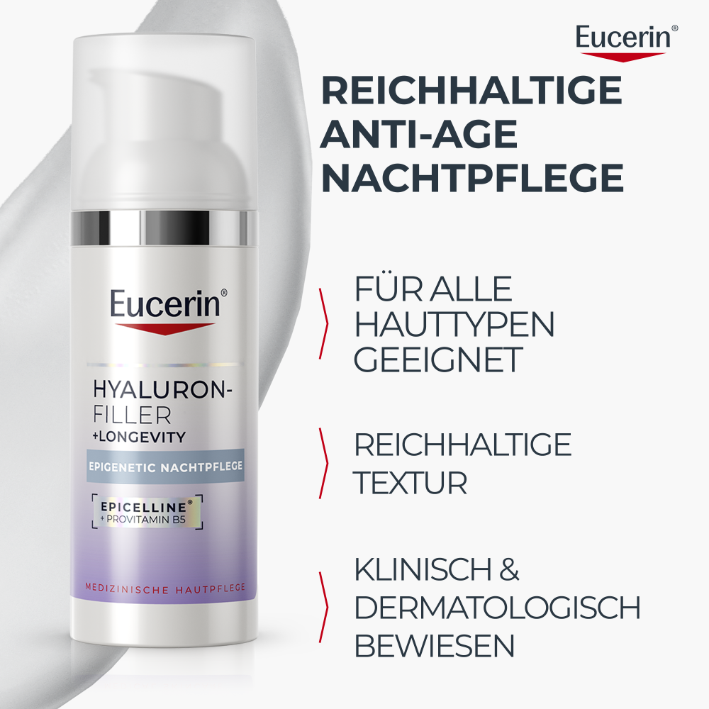 EUCERIN HYALURON-FILLER+LONG Epi Nacht 50 ml