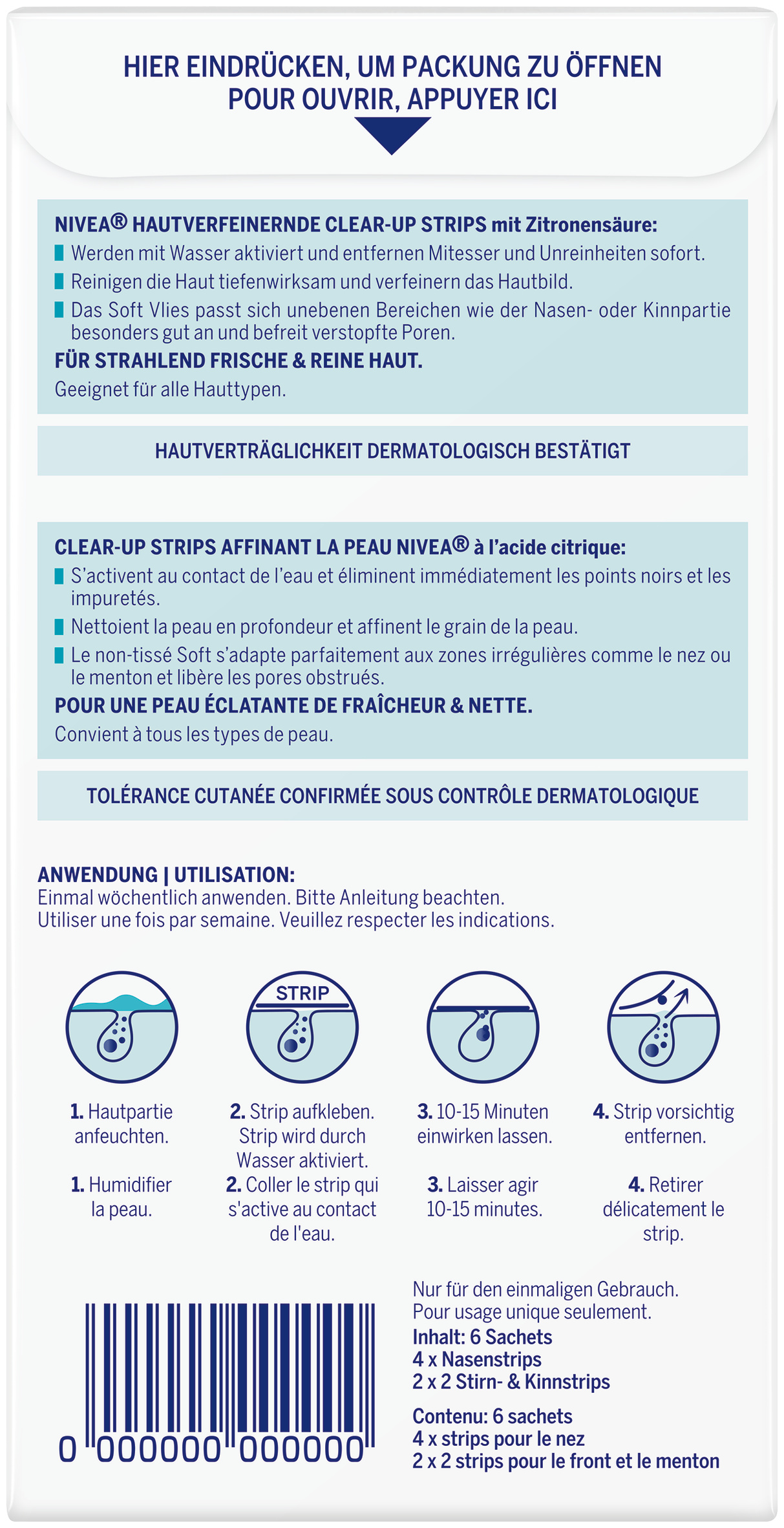 NIVEA Strips Clear-Up 6 Stk