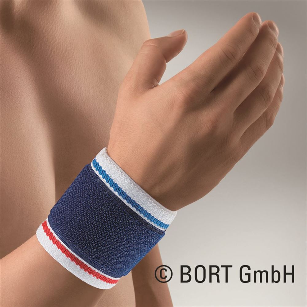 BORT ActiveColor Handgelenkbandage M -19cm blau