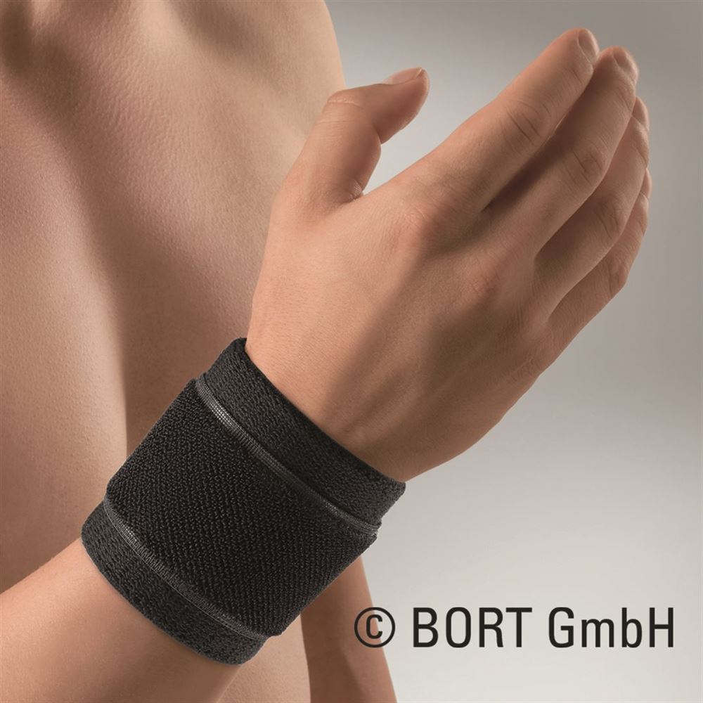 BORT ActiveColor Handgelenkbandage L +19cm schwarz