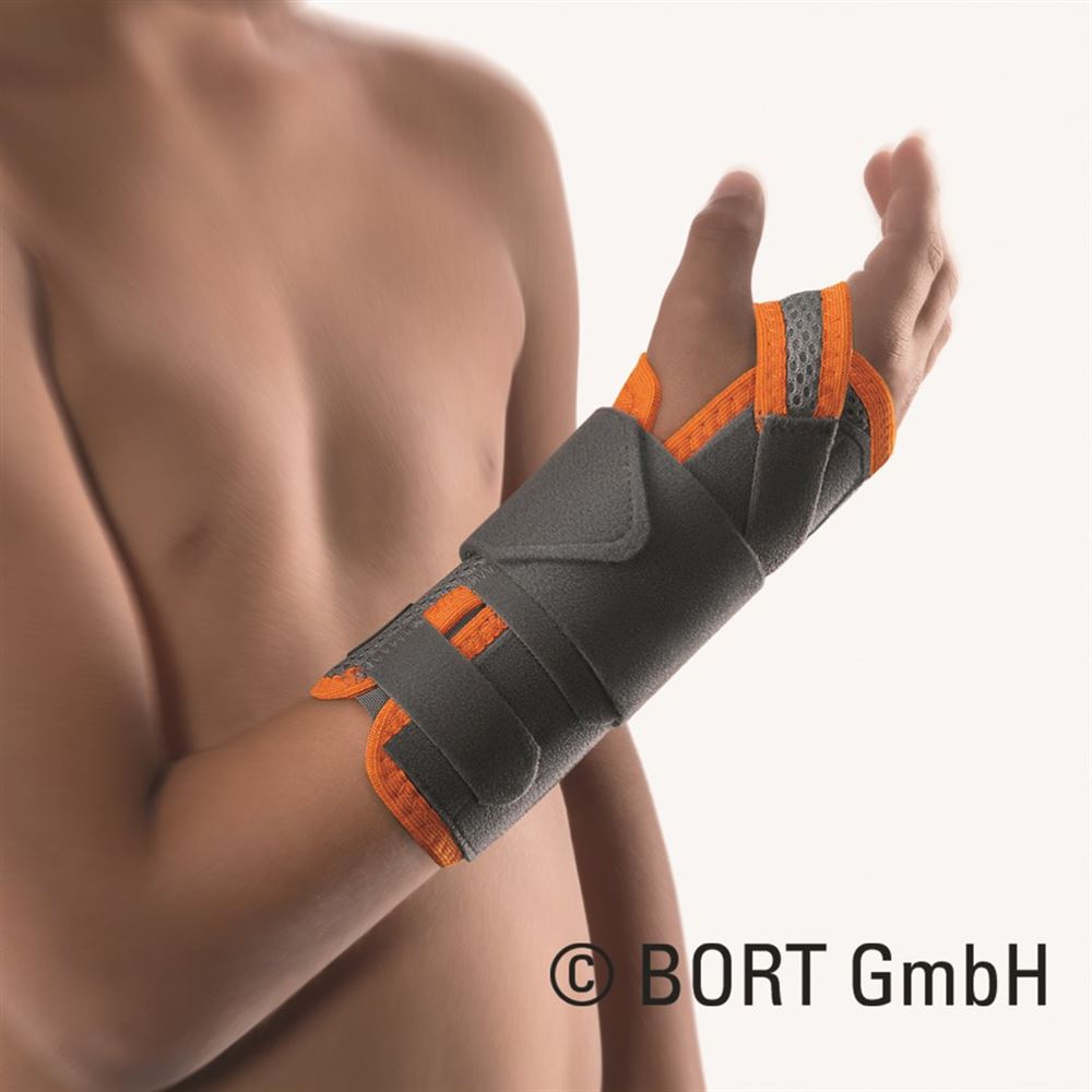 BORT MANUSTABIL kurz Kids 13-15cm rechts grau