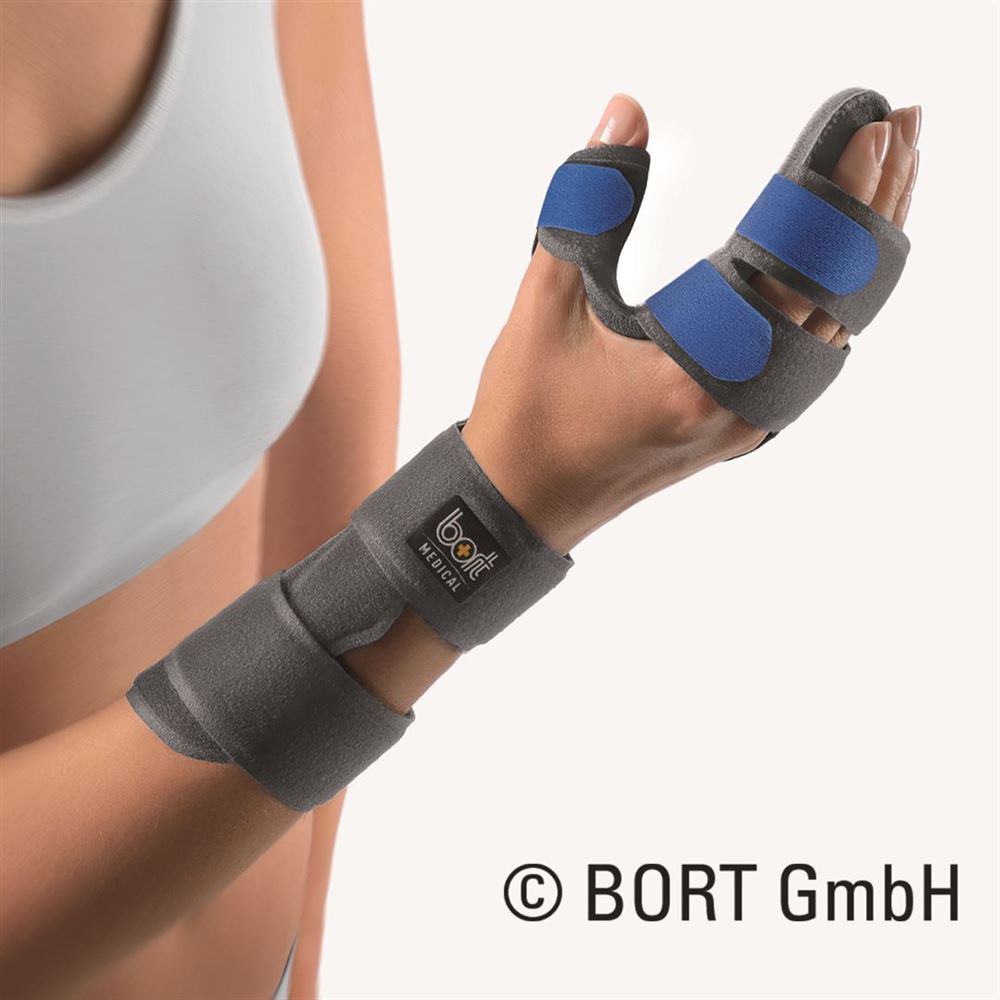 BORT ManuCarpal Soft Schiene XS-15cm links grau