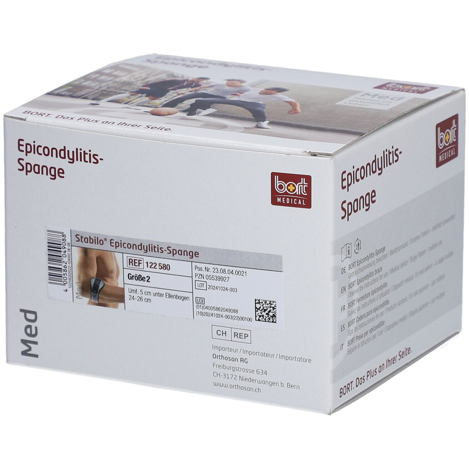 BORT Stabilo Epicondylitis Spange Gr2 silber