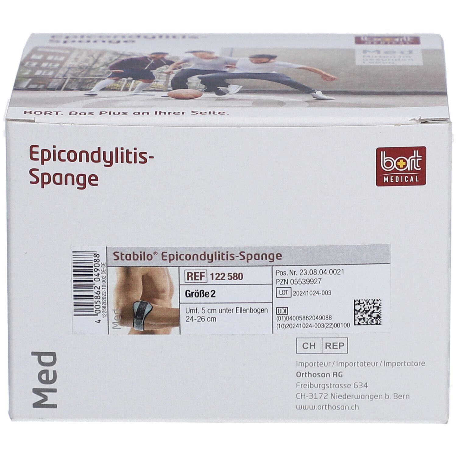 BORT Stabilo Epicondylitis Spange Gr2 silber
