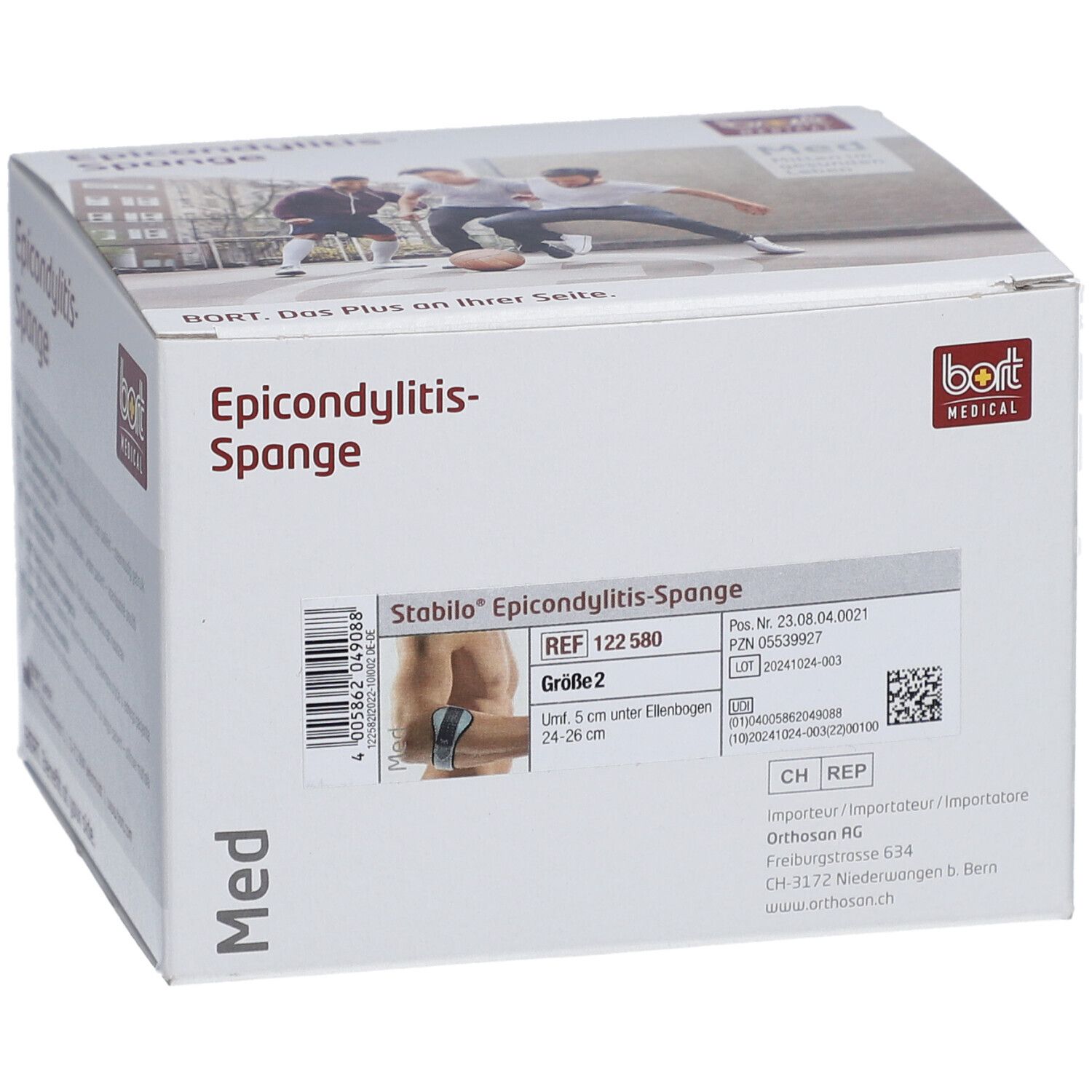 BORT Stabilo Epicondylitis Spange Gr2 silber