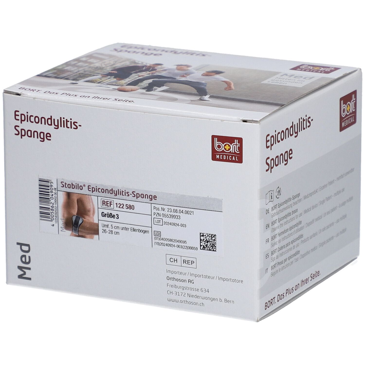 BORT Stabilo Epicondylitis Spange Gr3 silber