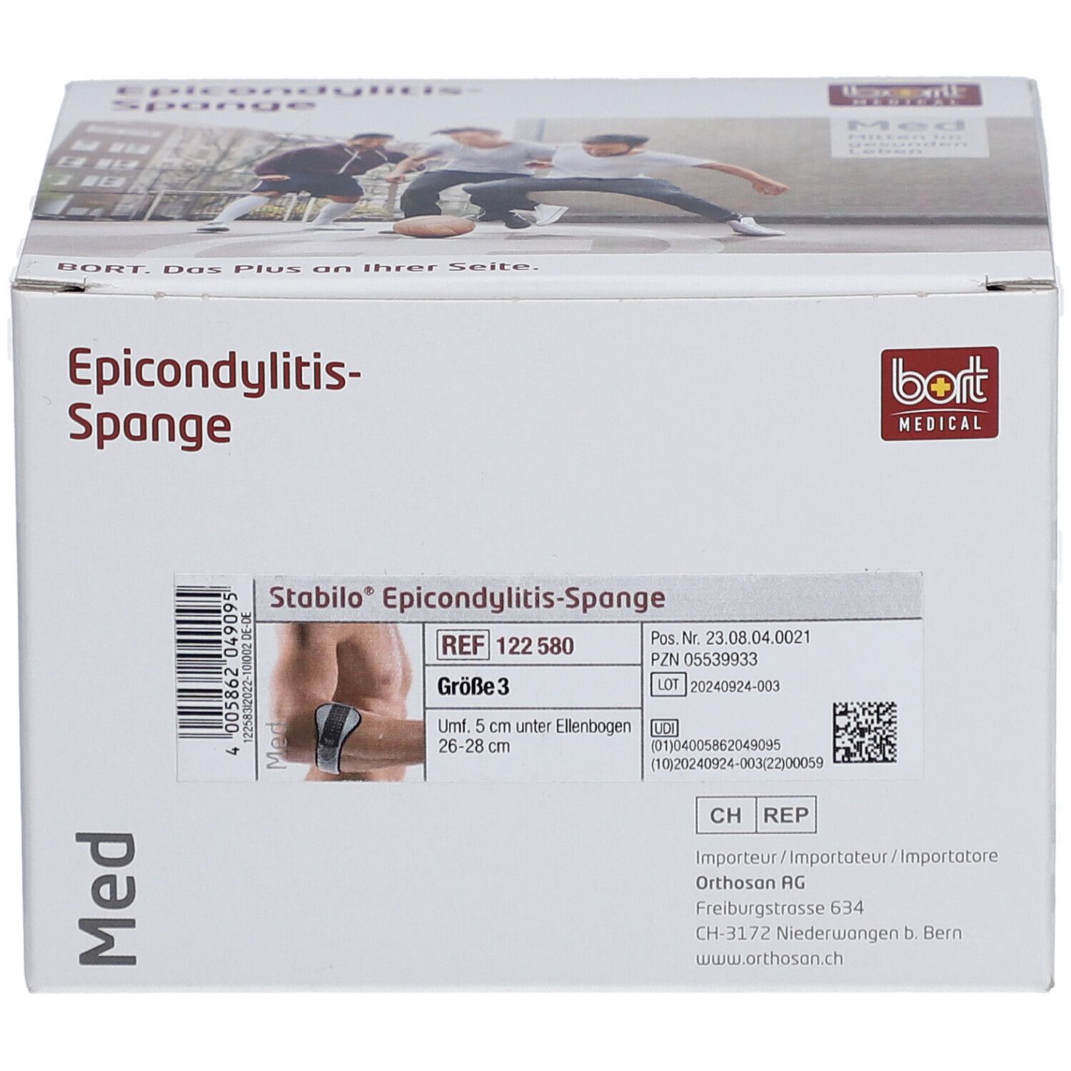 BORT Stabilo Epicondylitis Spange Gr3 silber
