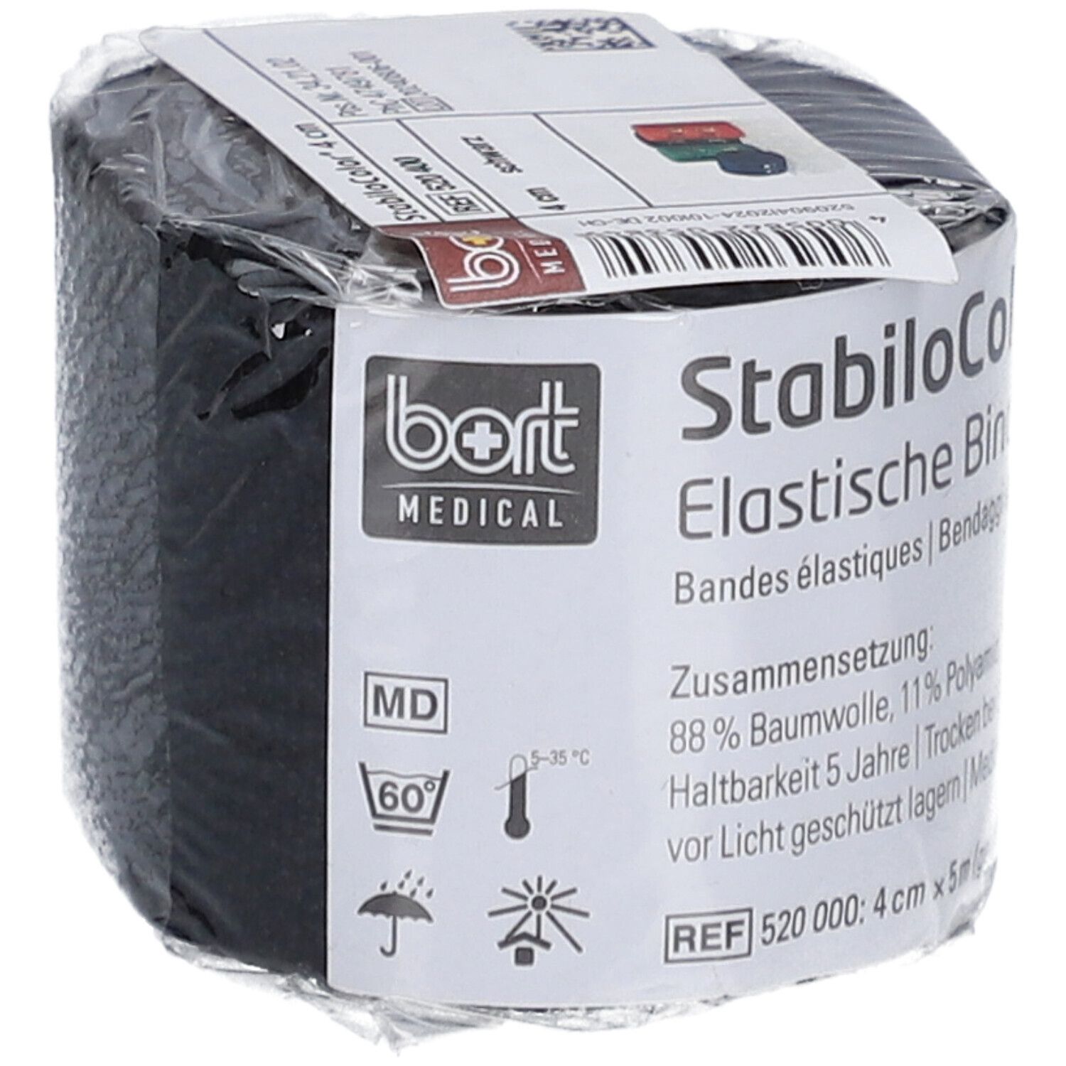 BORT STABILO COLOR Elast Binde 4cmx5m schwarz