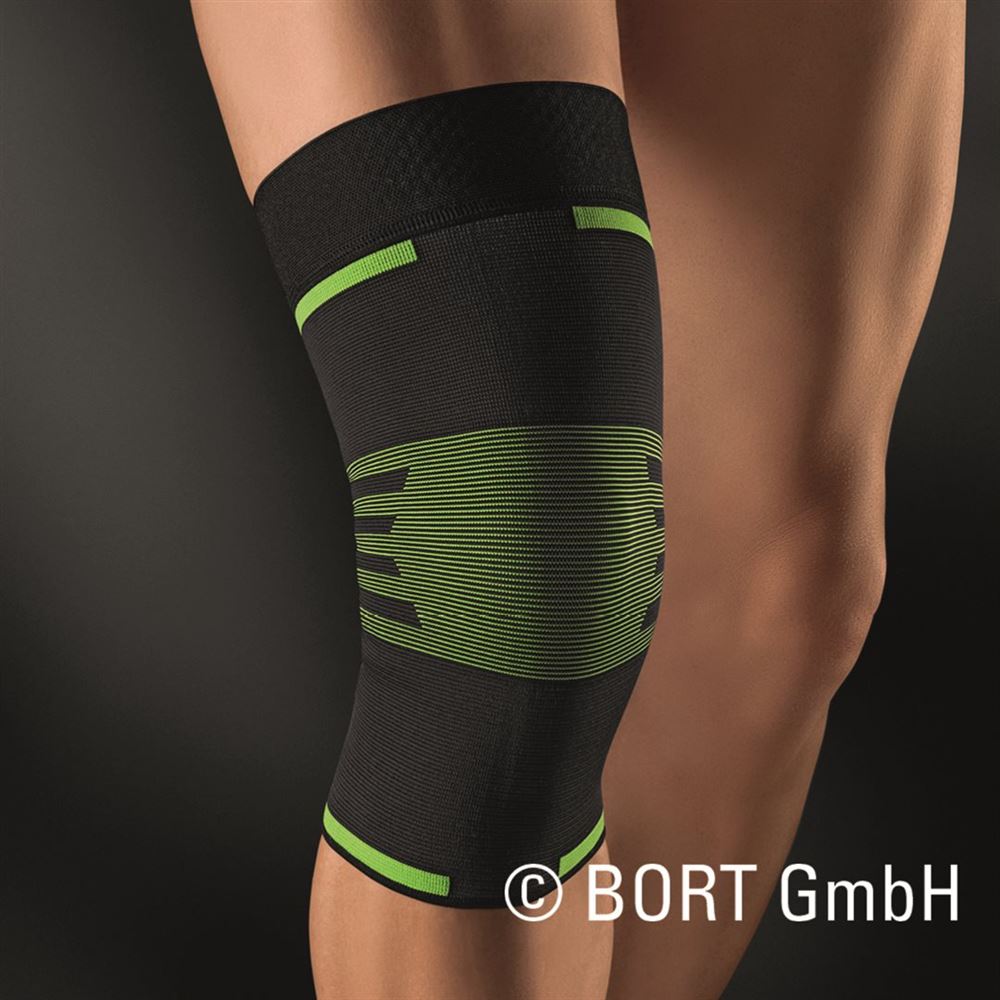 BORT ActiveColor Sport Kniebandage L schw/grün