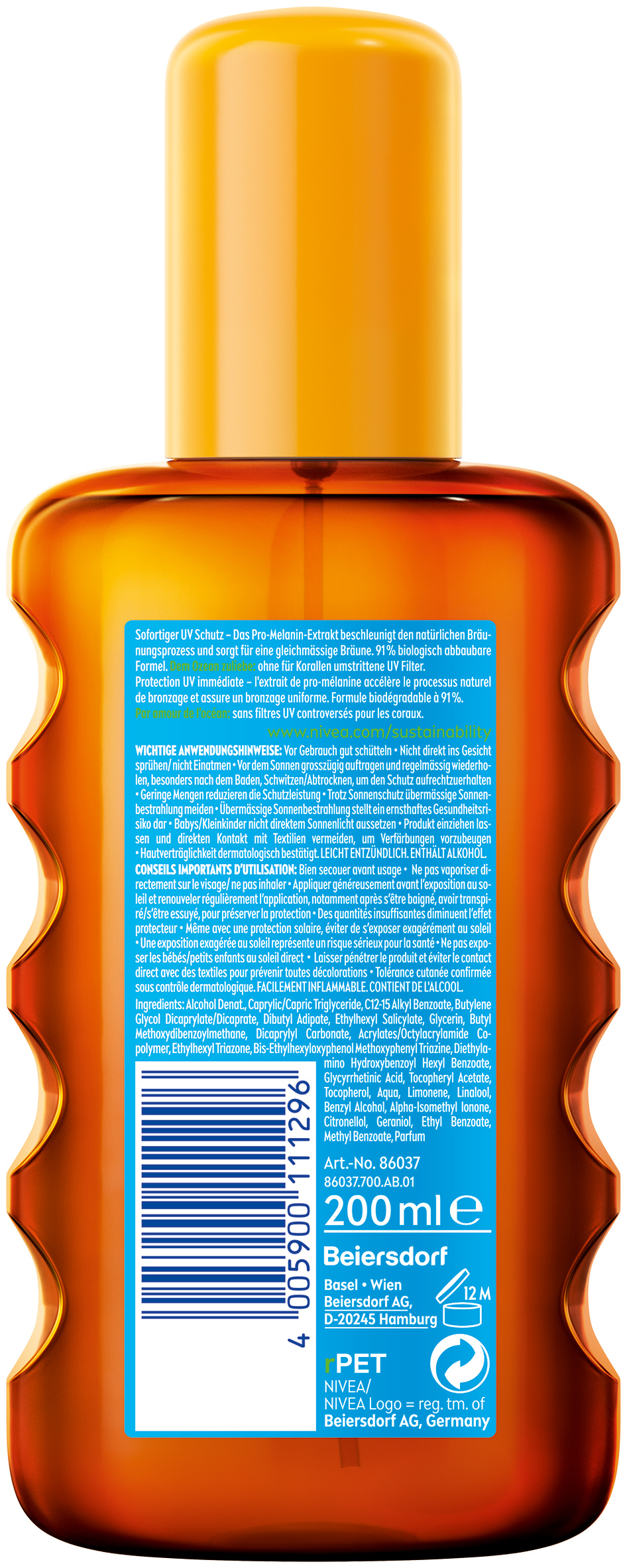 NIVEA SUN P&B Öl LSF20 200 ml