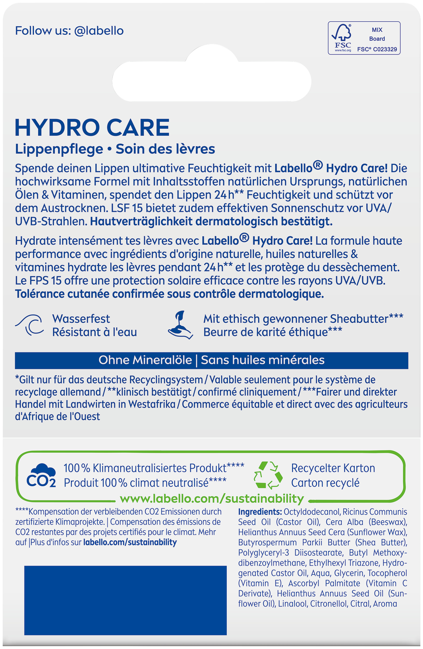 LABELLO Hydro Care Stick 4.8 g