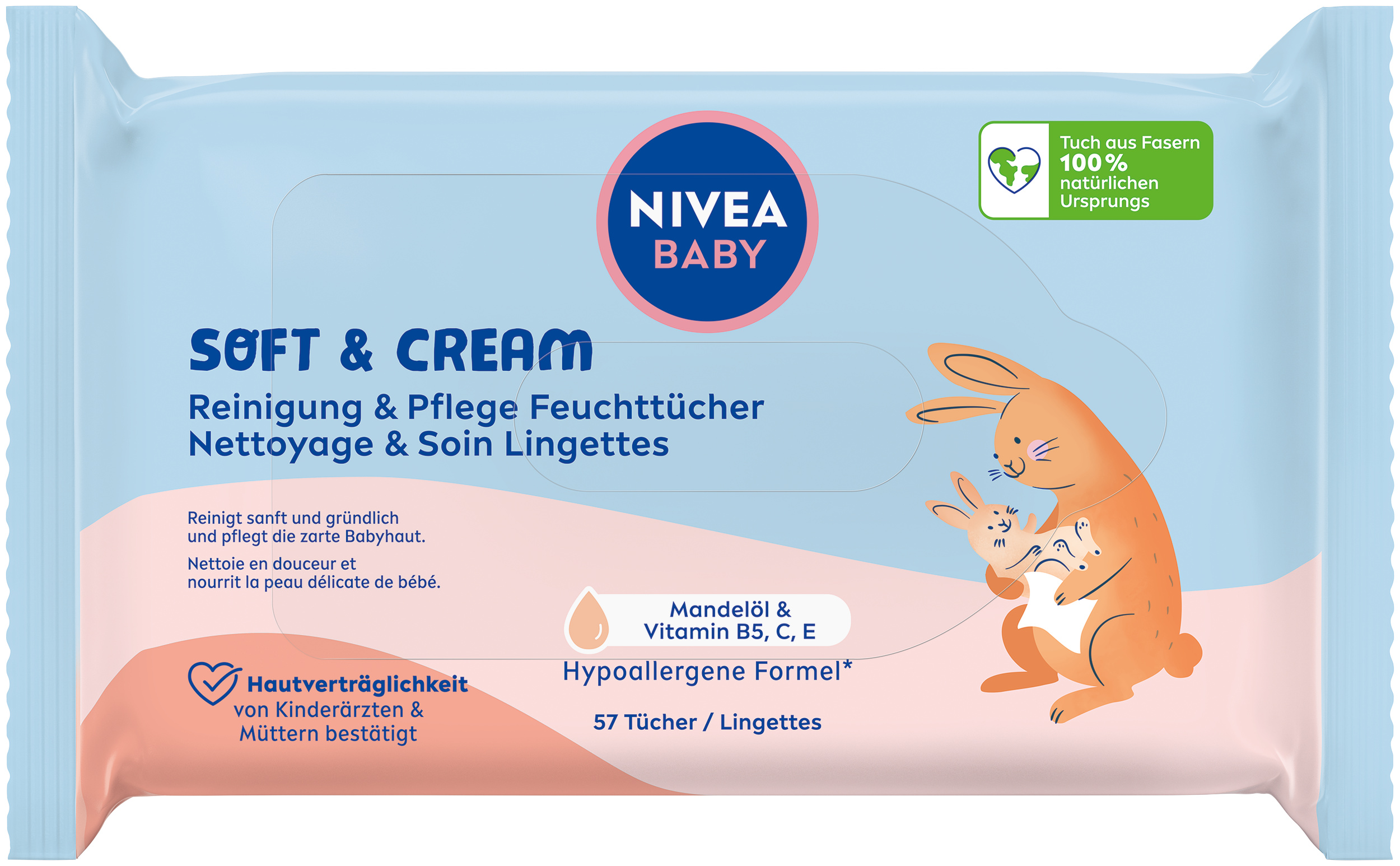 NIVEA BABY Feuchttücher Soft&Cream Btl 57 Stk