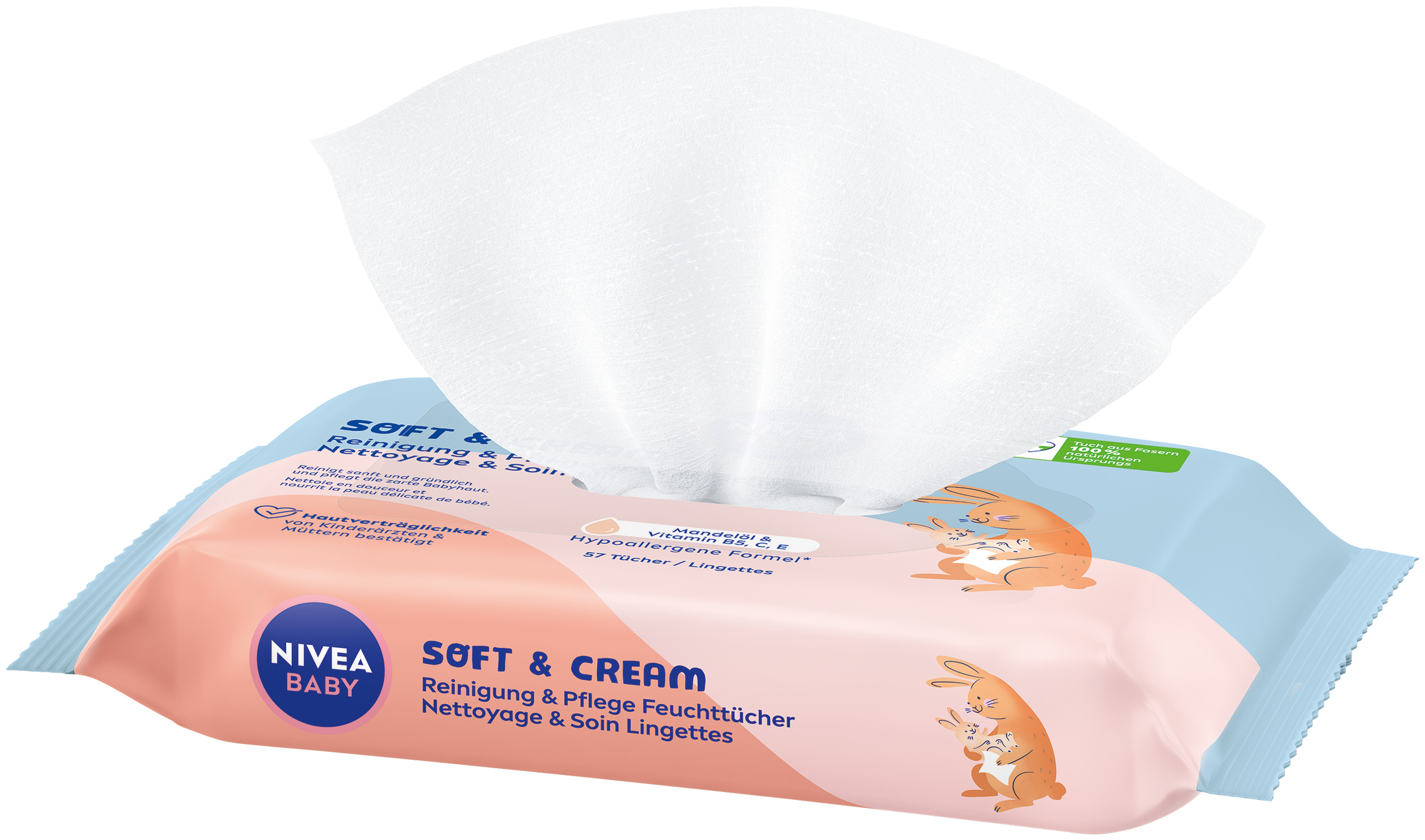 NIVEA BABY Feuchttücher Soft&Cream Btl 57 Stk