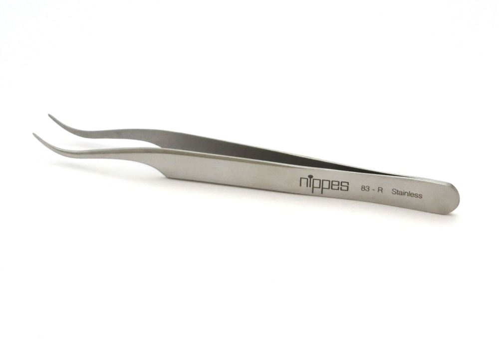 NIPPES Zeckenpinzette 12cm abgewinkelt Inox