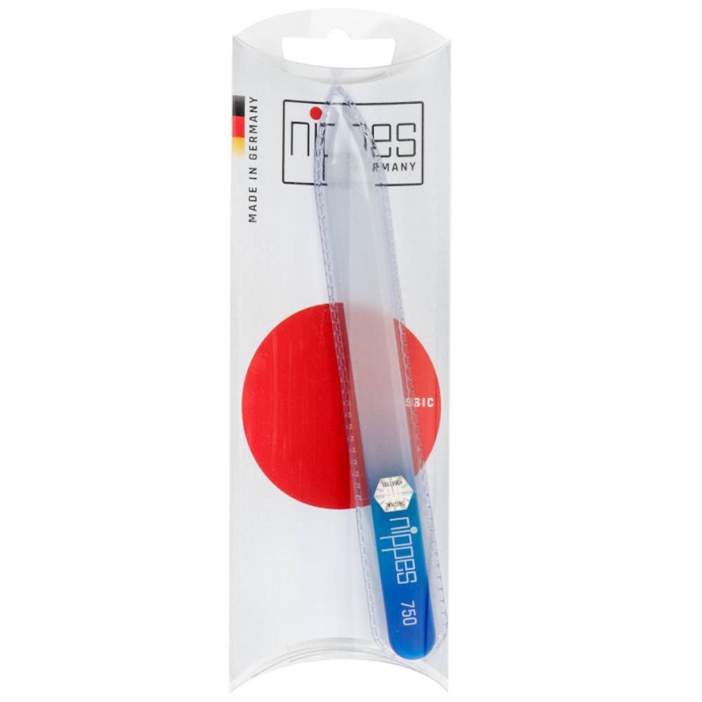 NIPPES Glasnagelfeile im Etui 14cm gelb viole blau