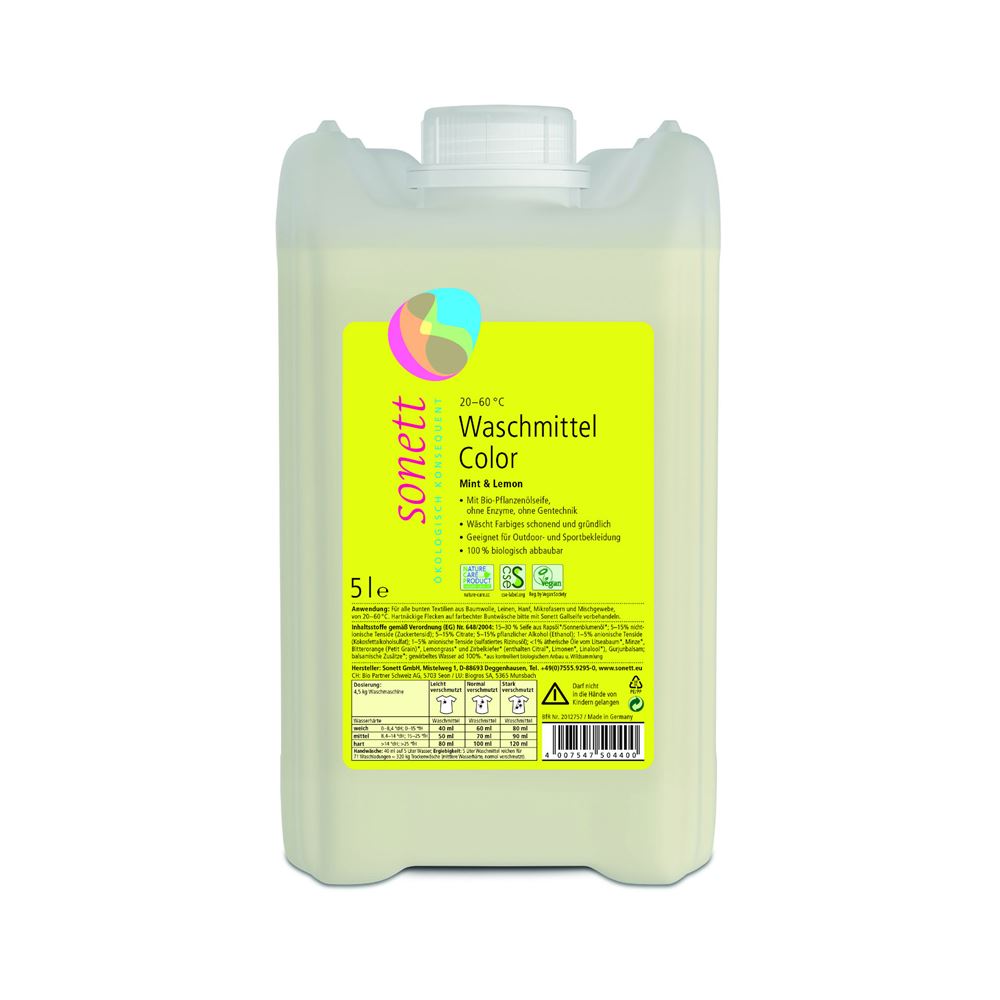 SONETT Waschm Col 20°-60°C Mint Lem Kanister 5 lt