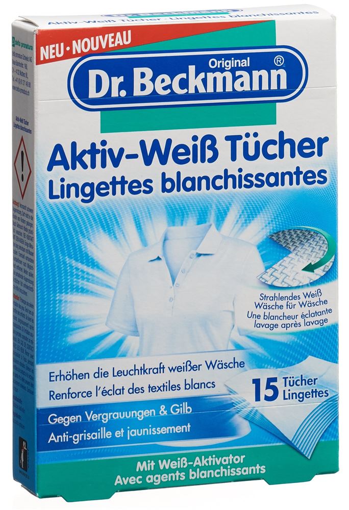 DR BECKMANN Aktiv-Weiss Tücher 15 Stk