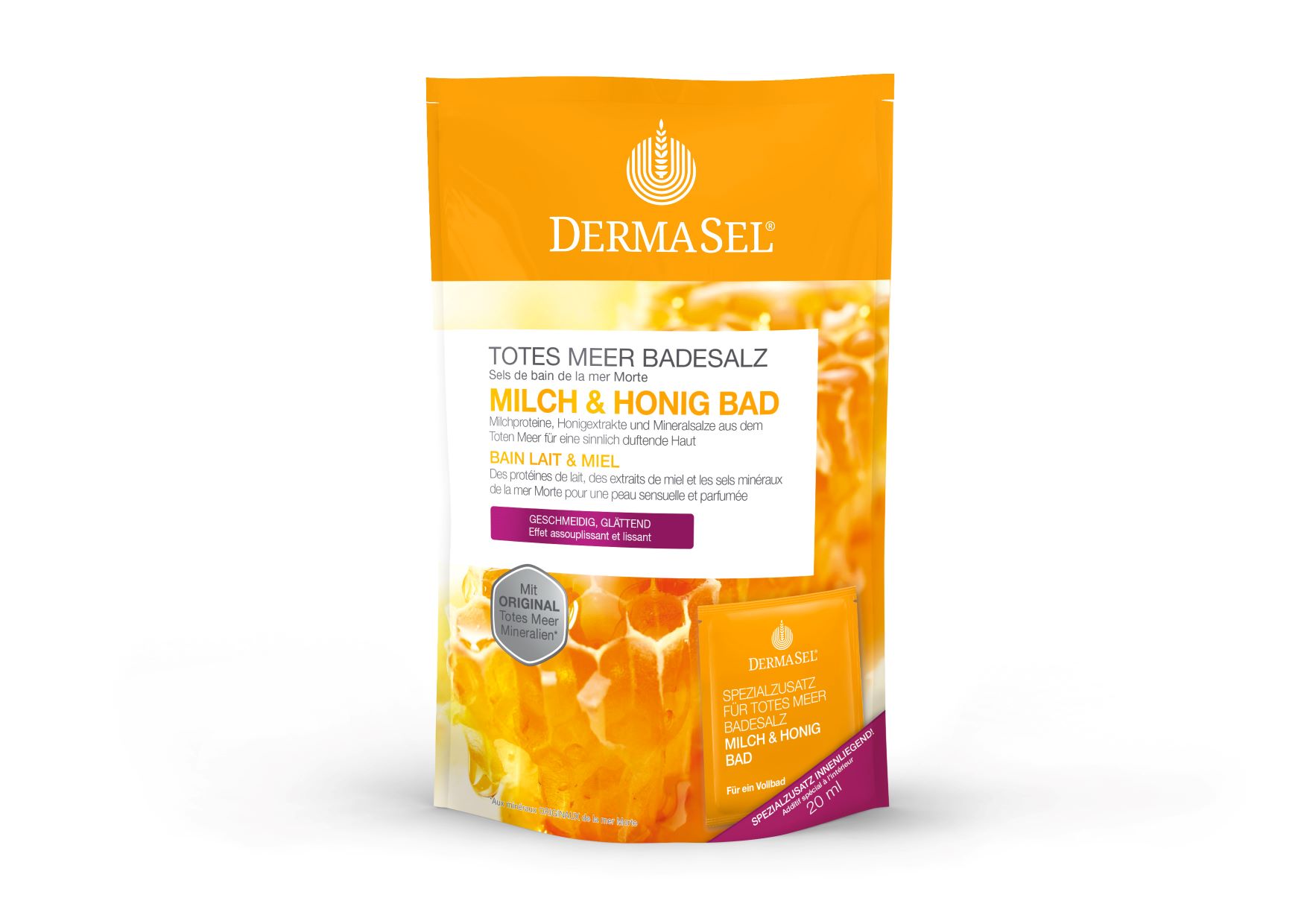 DERMASEL Badesalz Milch & Honig D/F 400 g