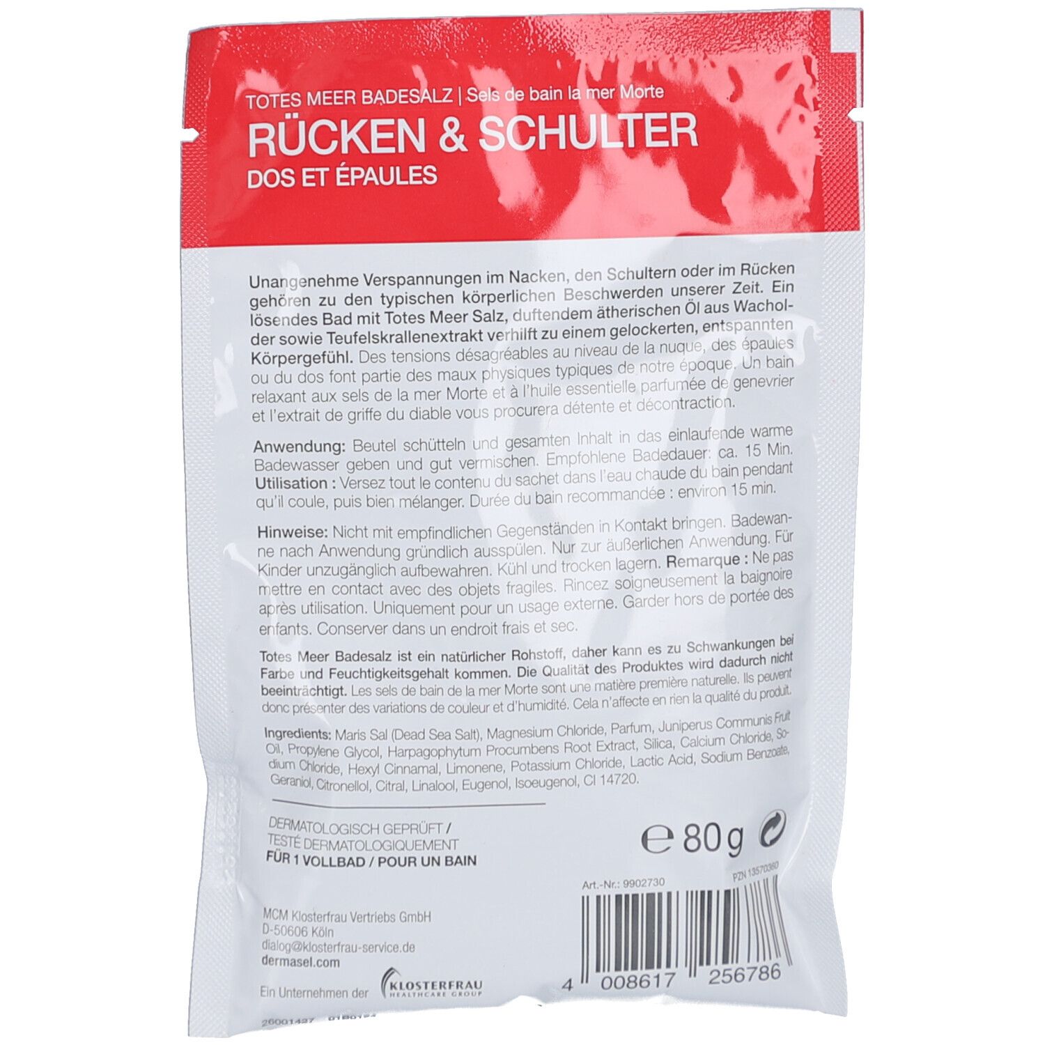 DERMASEL Kristallbad Rücken&Schulter LE 80 g
