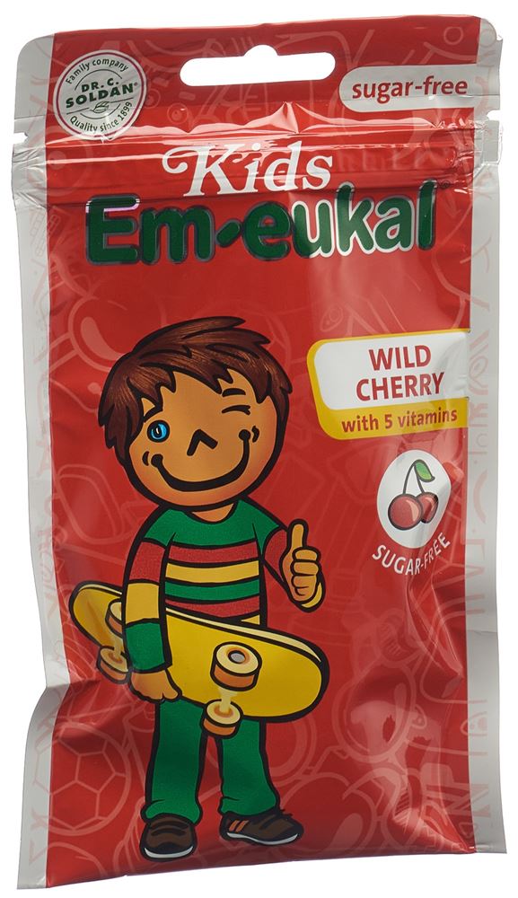 SOLDAN EM-EUKAL Kids Wildkirsche zuckerfrei 75 g