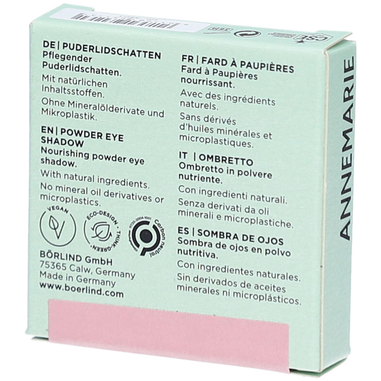 BÖRLIND Puderlidschatten Light Rose
