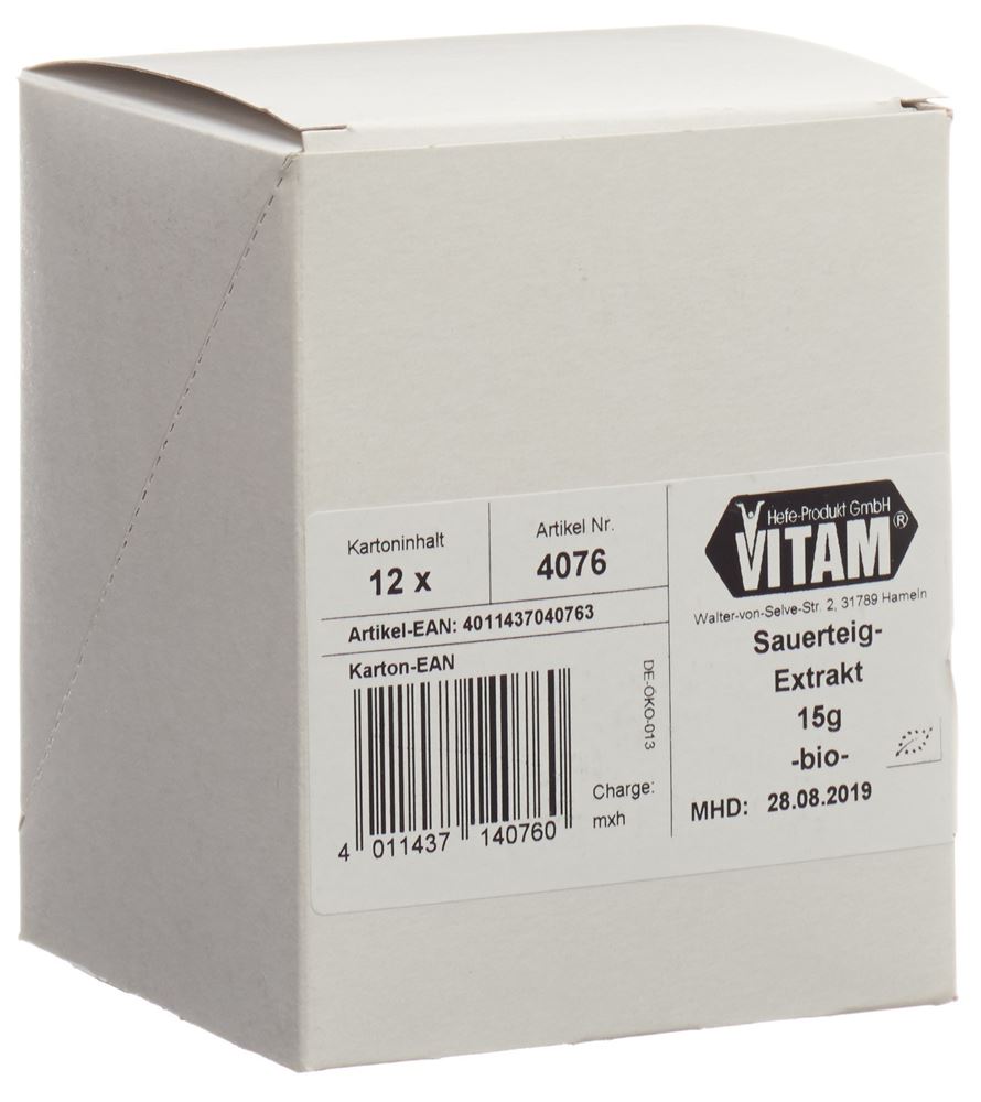 VITAM Sauerteig Extrakt Bio 12 x 15 g