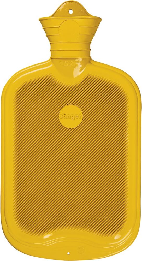 SÄNGER Wärmflasche Naturkau Lamel 2l 1seitig gelb