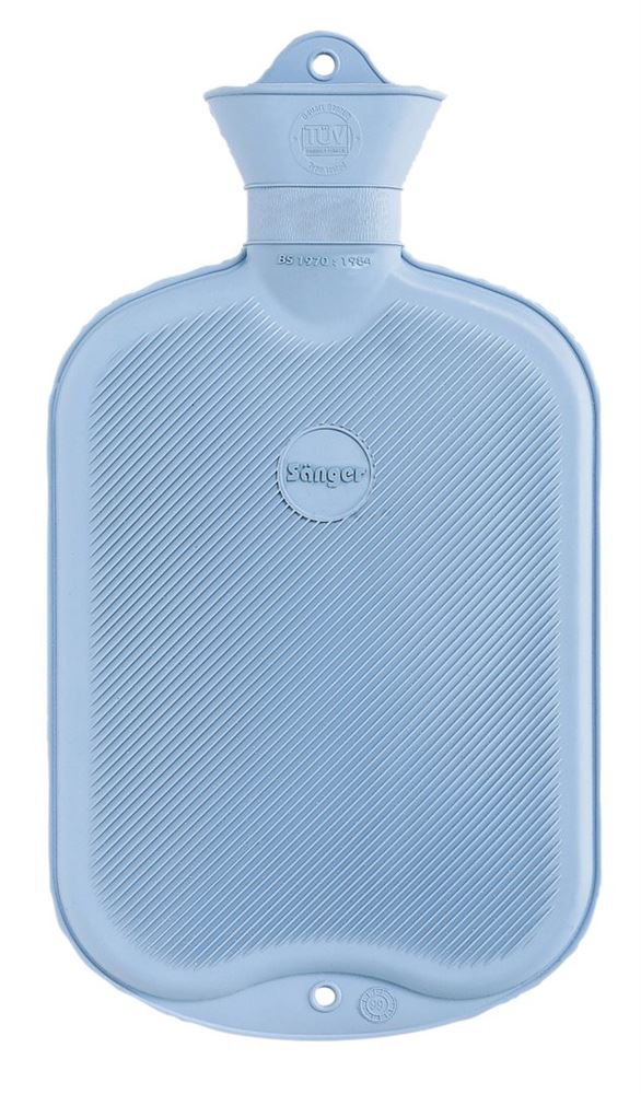 SÄNGER Wärmflasche 2l Lamelle 1seitig hellblau