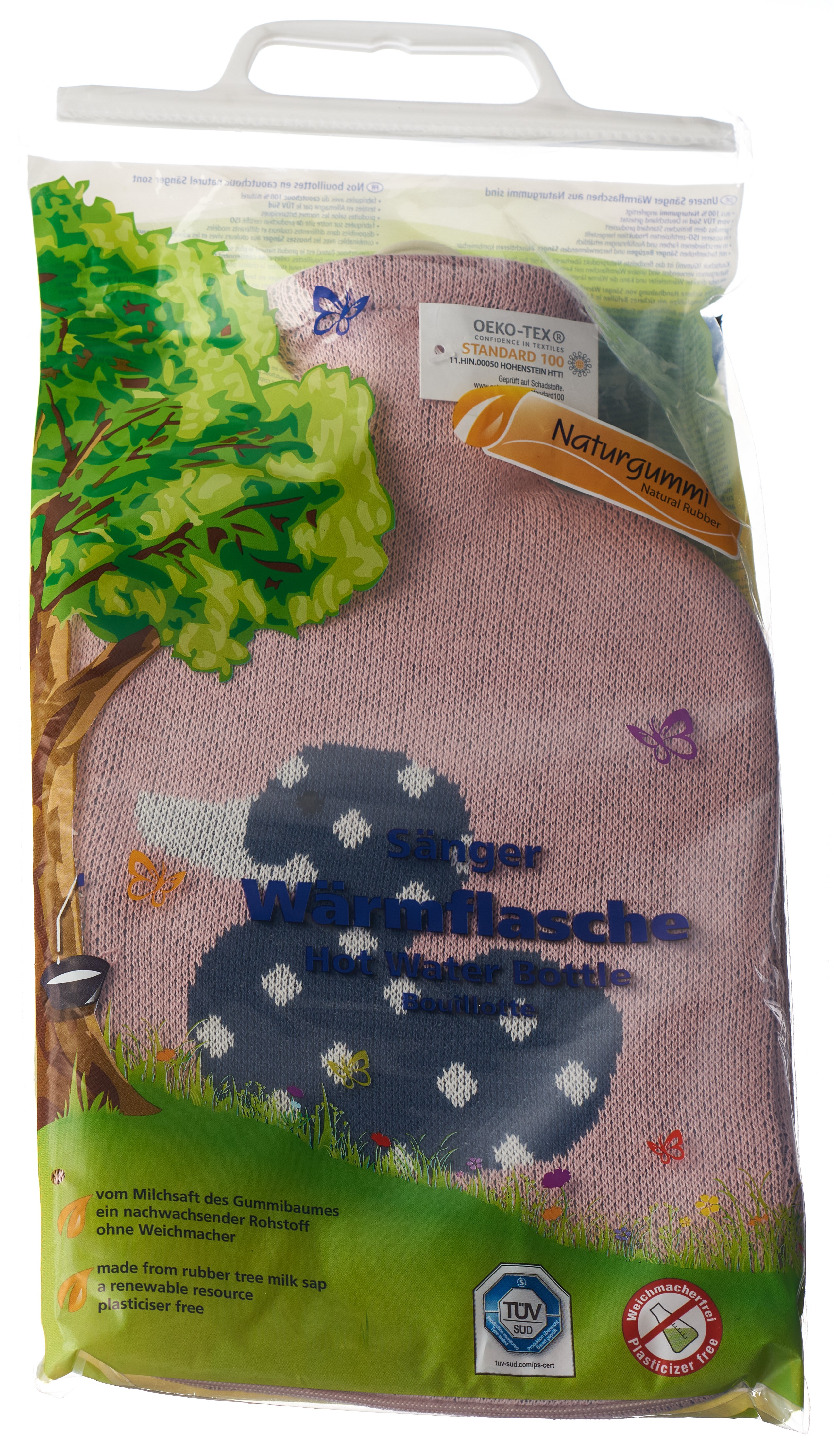 SÄNGER Wärmflasche Naturkau Strickb 2l Ente