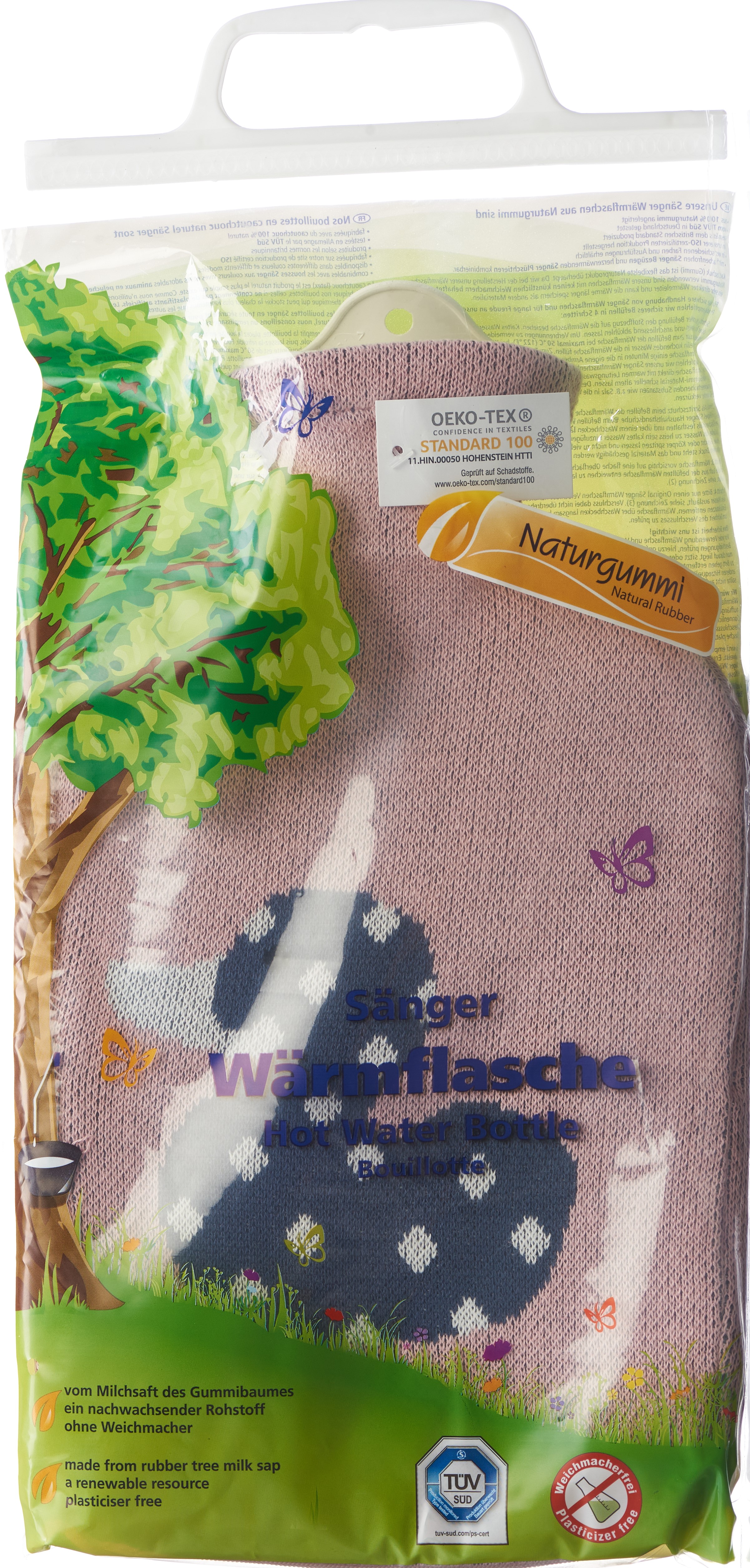 SÄNGER Wärmflasche Naturkau Strickb 2l Ente