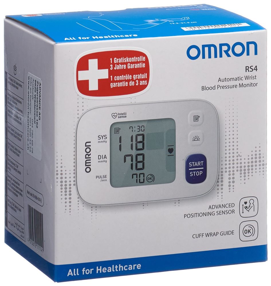 OMRON Blutdruck Handgelenk RS4 Gratisservice