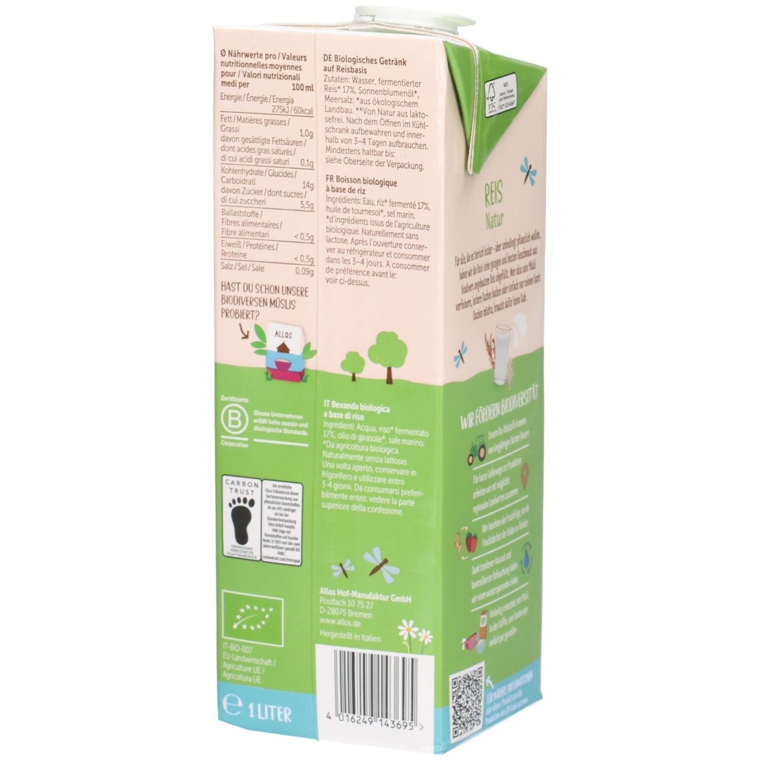 ALLOS Reis Drink Tetra 1 lt