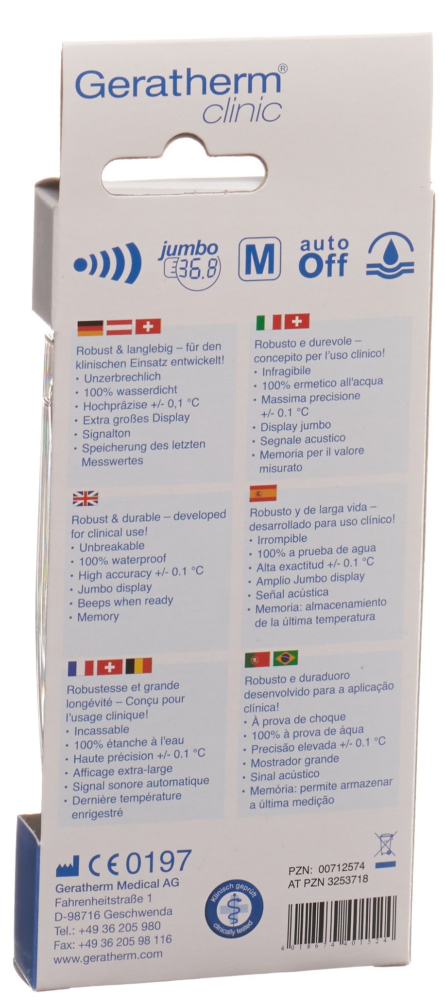 GERATHERM clinic Fieberthermometer digital