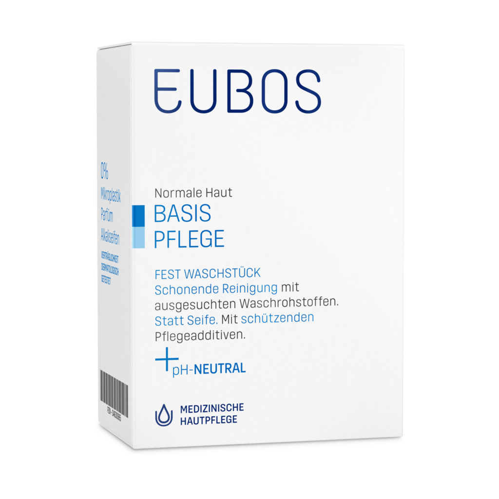 EUBOS Seife fest unparfümiert blau (neu) 125 g
