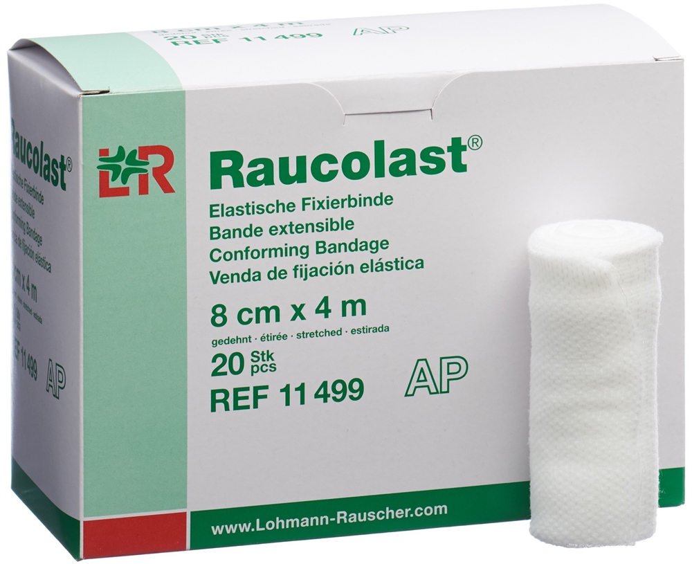 RAUCOLAST elastische Fixierbinde 8cmx4m 20 Stk