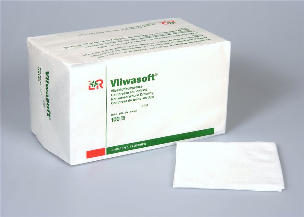 VLIWASOFT Vliesstoffko 10x10cm 6-l Btl 100 Stk